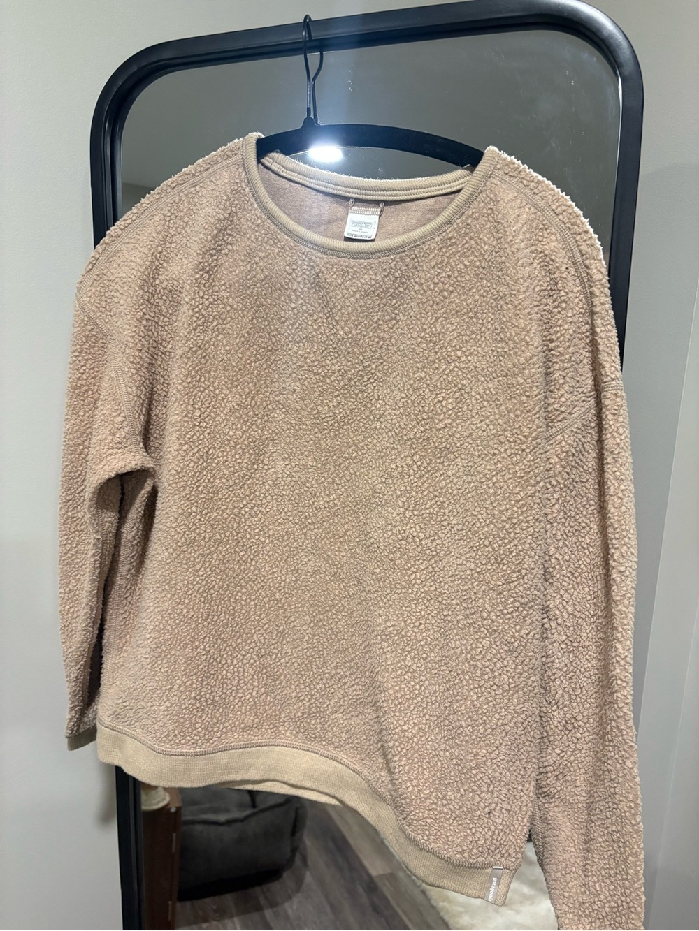 Cozy Beige Sherpa Pullover
